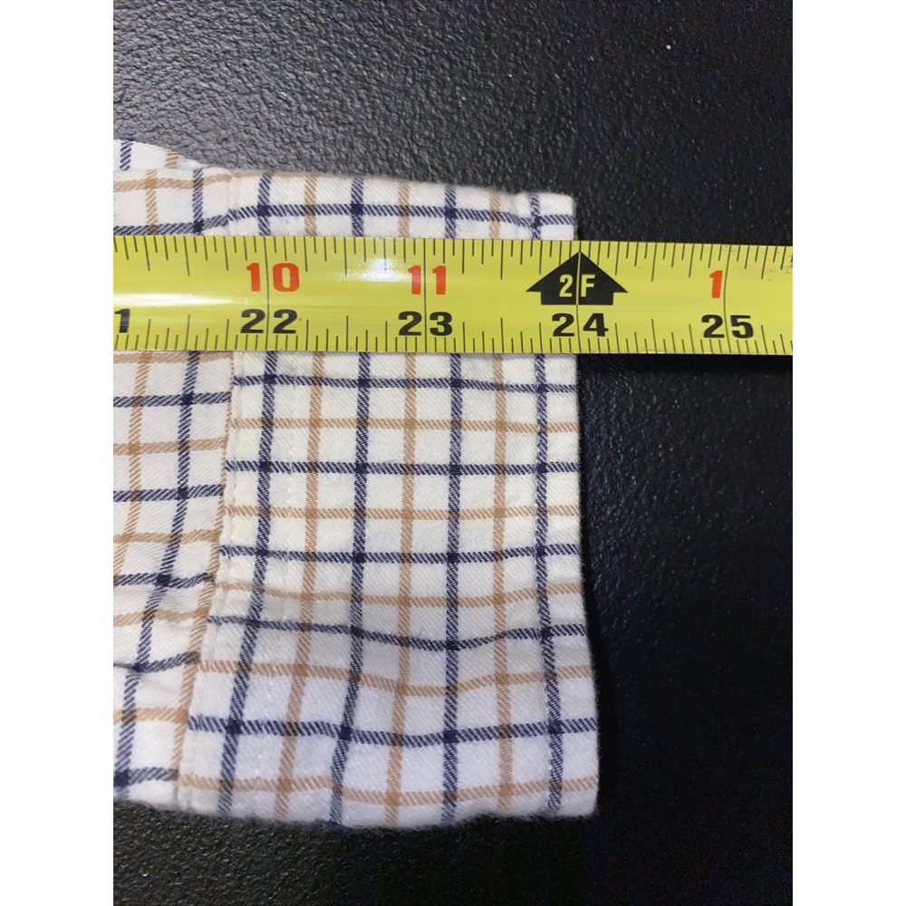 LL Bean Town Field Plaid Button Down Corduroy Cuff Long Sleeve Shirt Men Medium - Picture 11 of 14